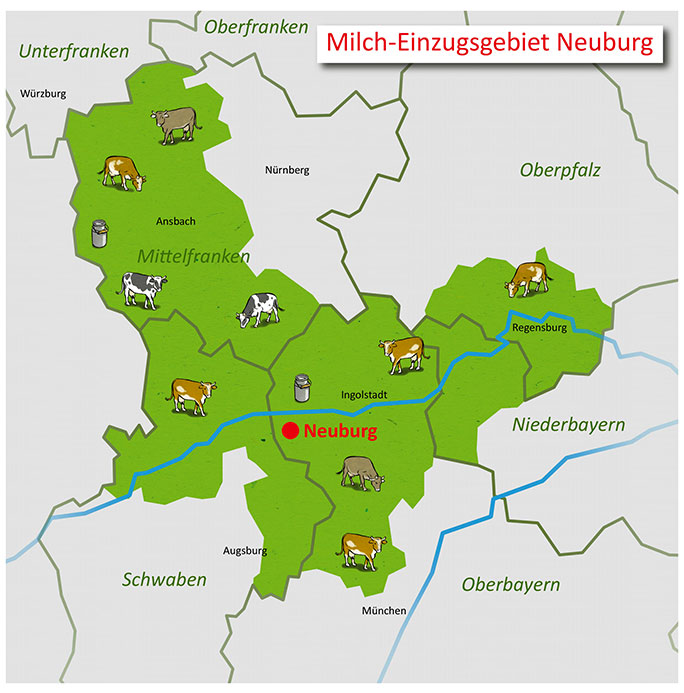 Milch-Einzugsgebiet Neuburg